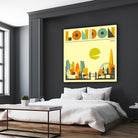 London Skyline by Jazzberry Blue on GIANT ART - yellow vector illustration