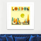 London Skyline by Jazzberry Blue on GIANT ART - yellow vector illustration