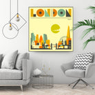 London Skyline by Jazzberry Blue on GIANT ART - yellow vector illustration