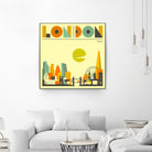 London Skyline by Jazzberry Blue on GIANT ART - yellow vector illustration