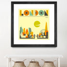 London Skyline by Jazzberry Blue on GIANT ART - yellow vector illustration