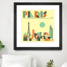 Paris Skyline by Jazzberry Blue on GIANT ART - pink vector illustration