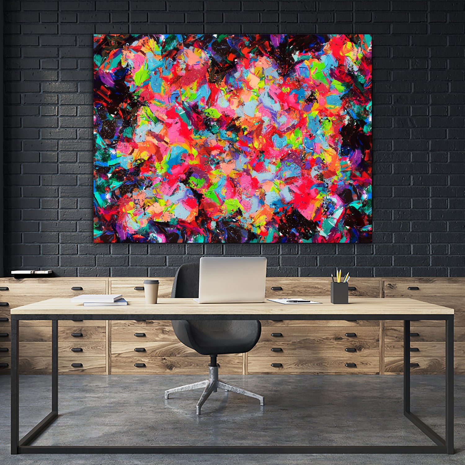 The Colors Life IV by Fran Rosado on GIANT ART - black digital painting