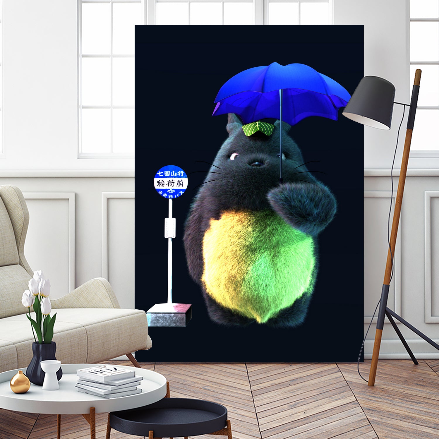 totoro by Jose Barrera on GIANT ART - blue 3d art