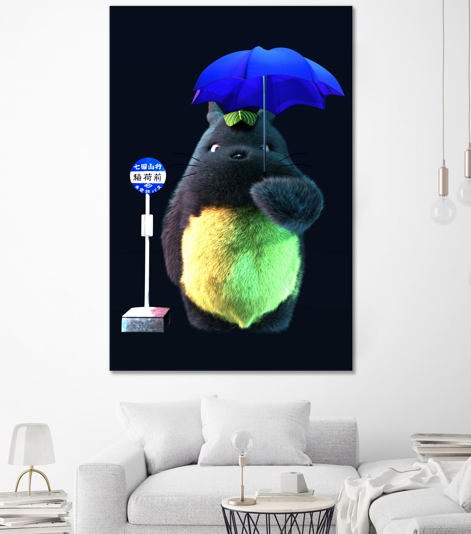 totoro by Jose Barrera on GIANT ART - blue 3d art