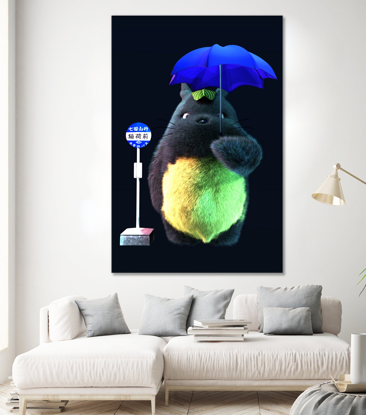 totoro by Jose Barrera on GIANT ART - blue 3d art