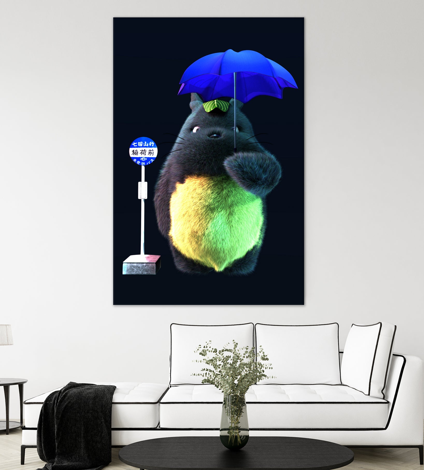 totoro by Jose Barrera on GIANT ART - blue 3d art