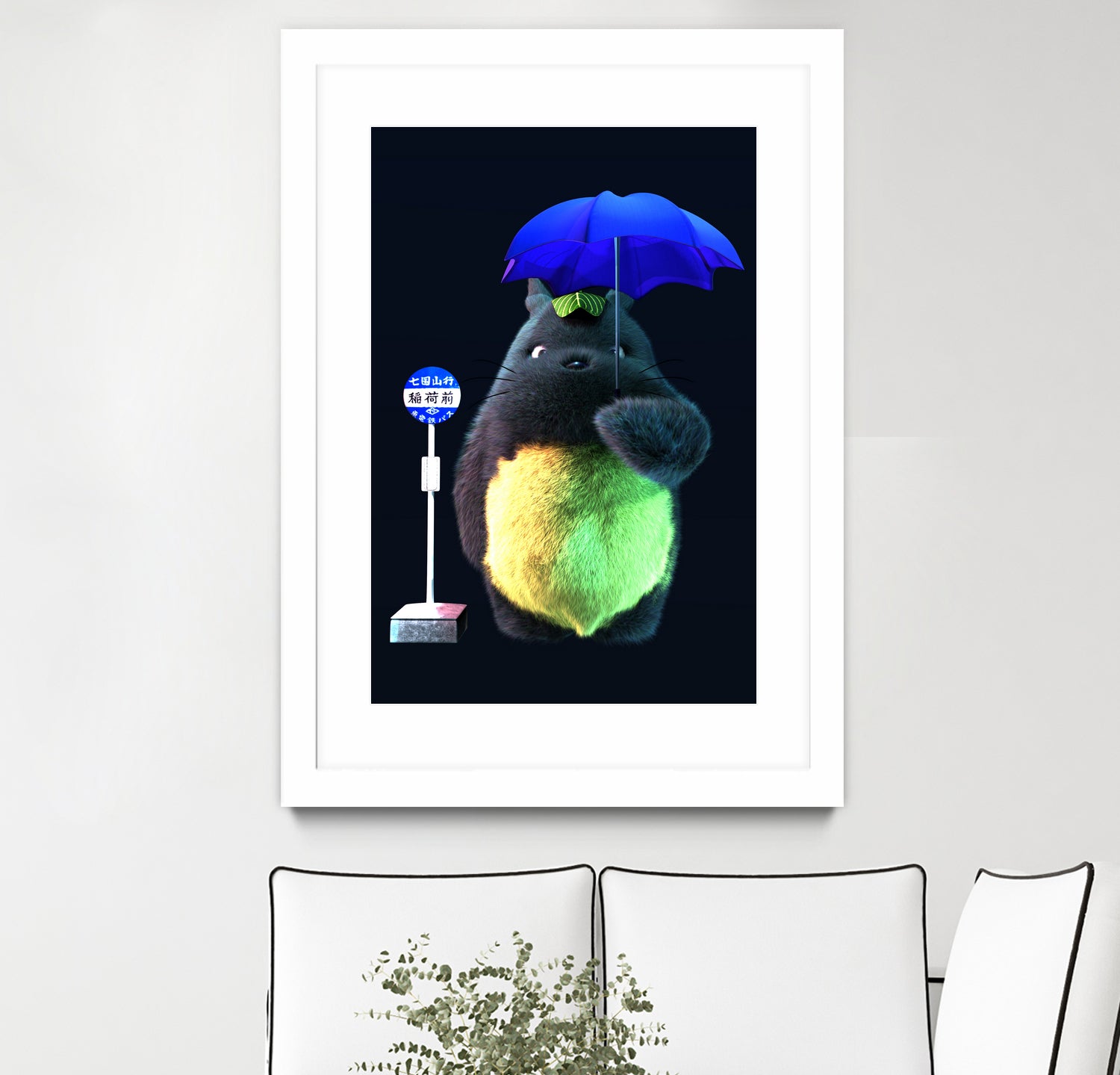 totoro by Jose Barrera on GIANT ART - blue 3d art