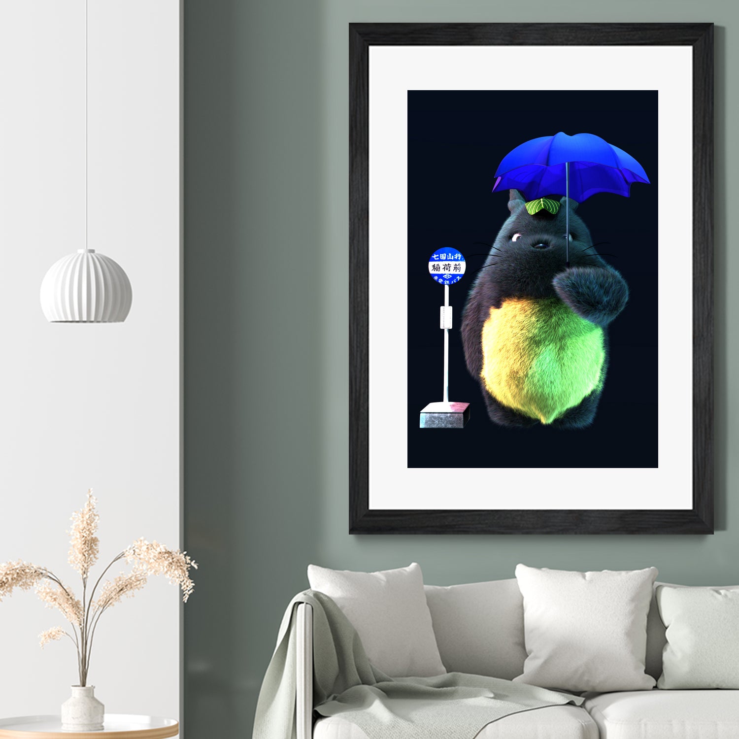 totoro by Jose Barrera on GIANT ART - blue 3d art