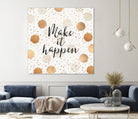 Make it happen - Gold Dots by Elisabeth Fredriksson on GIANT ART - yellow digital painting