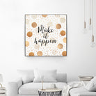 Make it happen - Gold Dots by Elisabeth Fredriksson on GIANT ART - yellow digital painting