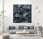 Abstract Nature - Dark Blue by Elisabeth Fredriksson on GIANT ART - blue digital painting