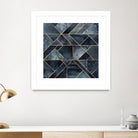 Abstract Nature - Dark Blue by Elisabeth Fredriksson on GIANT ART - blue digital painting