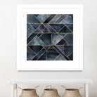 Abstract Nature - Dark Blue by Elisabeth Fredriksson on GIANT ART - blue digital painting