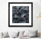 Abstract Nature - Dark Blue by Elisabeth Fredriksson on GIANT ART - blue digital painting