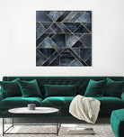 Abstract Nature - Dark Blue by Elisabeth Fredriksson on GIANT ART - blue digital painting