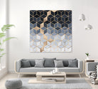 Soft Blue Gradient Cubes by Elisabeth Fredriksson on GIANT ART - blue digital painting