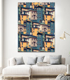 Night Castles (Pattern) by Romina Lutz on GIANT ART - yellow digital painting