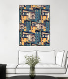 Night Castles (Pattern) by Romina Lutz on GIANT ART - yellow digital painting