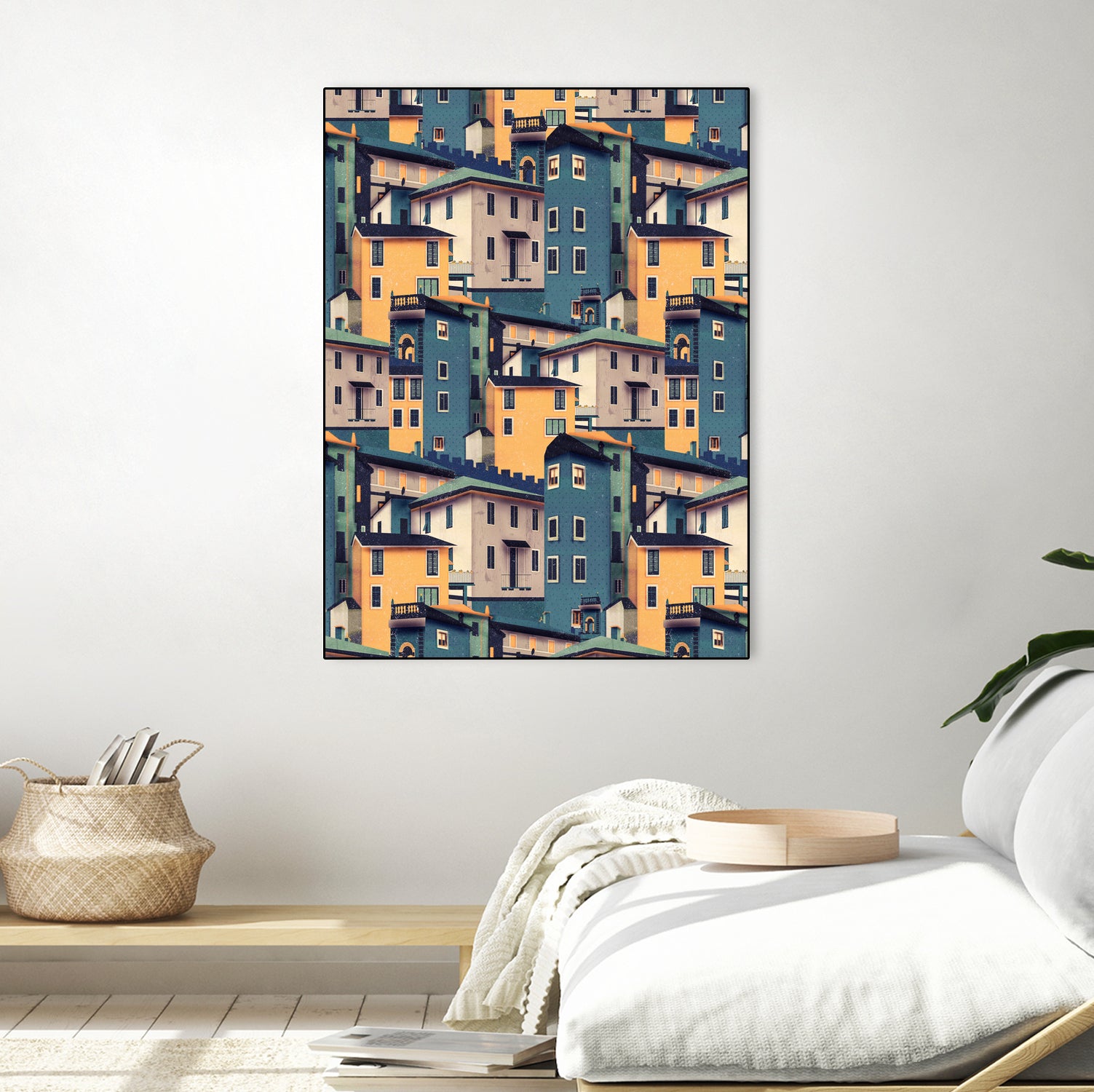 Night Castles (Pattern) by Romina Lutz on GIANT ART - yellow digital painting