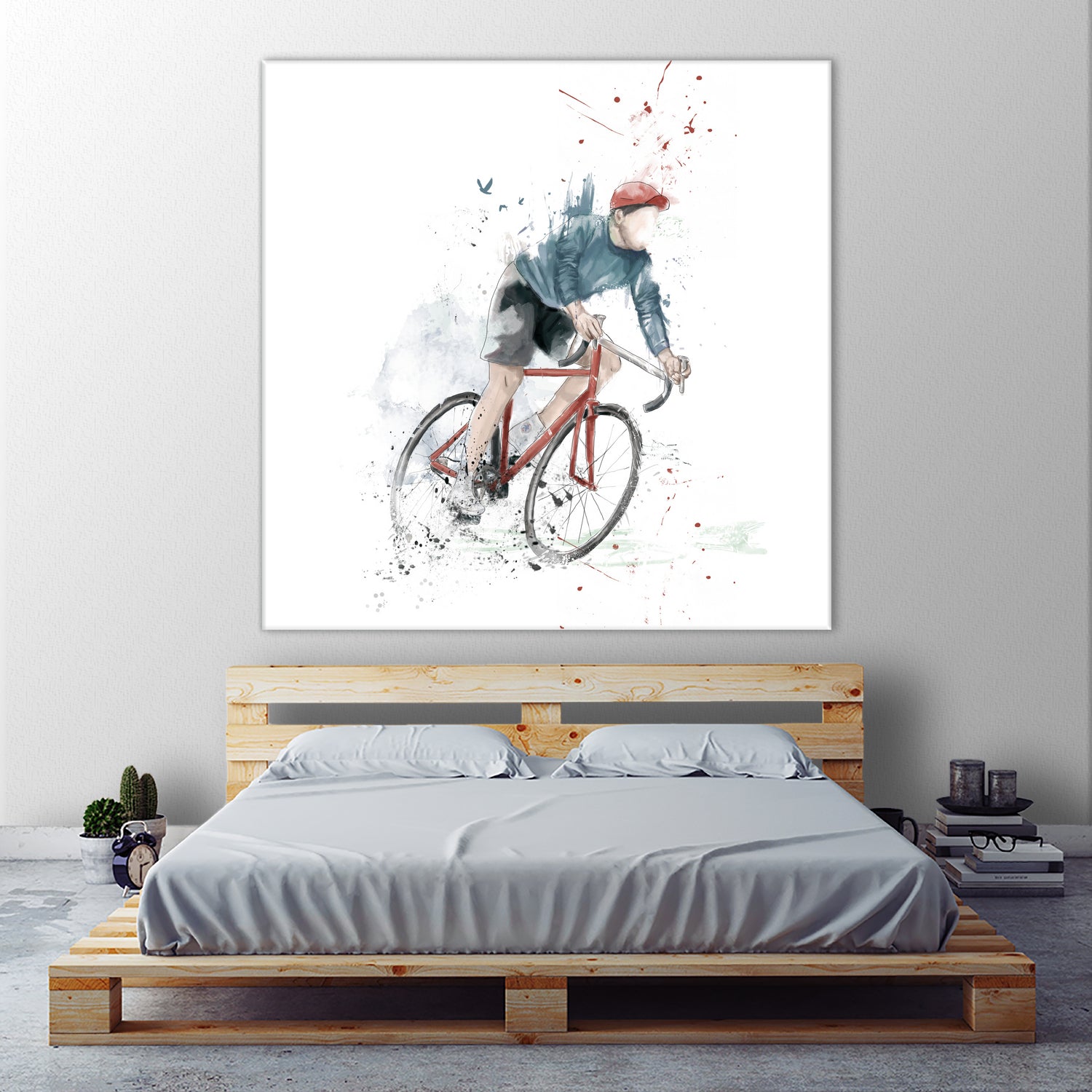 I want to ride my bicycle by Solti Balázs on GIANT ART - white mixed media