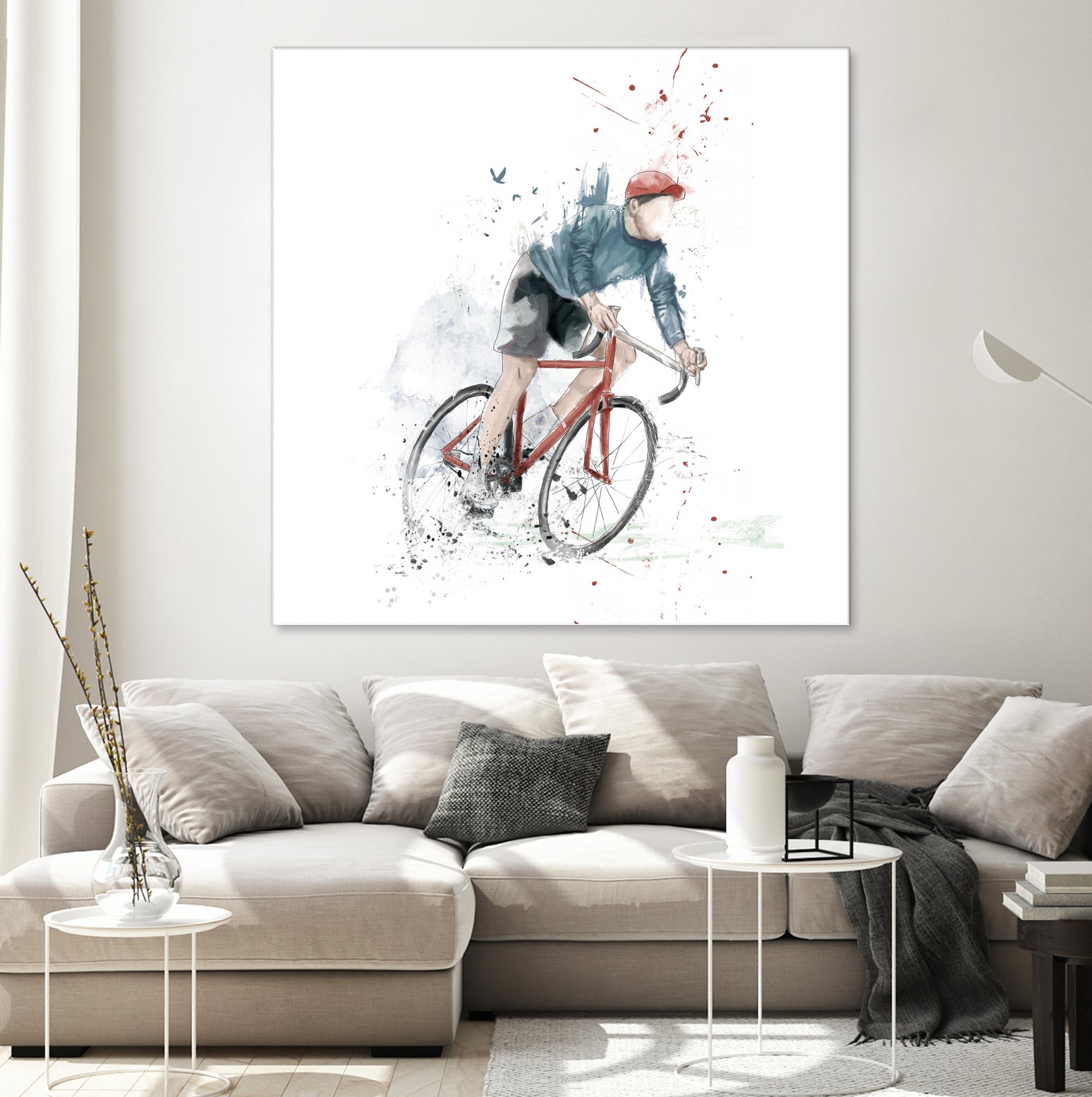 I want to ride my bicycle by Solti Balázs on GIANT ART - white mixed media