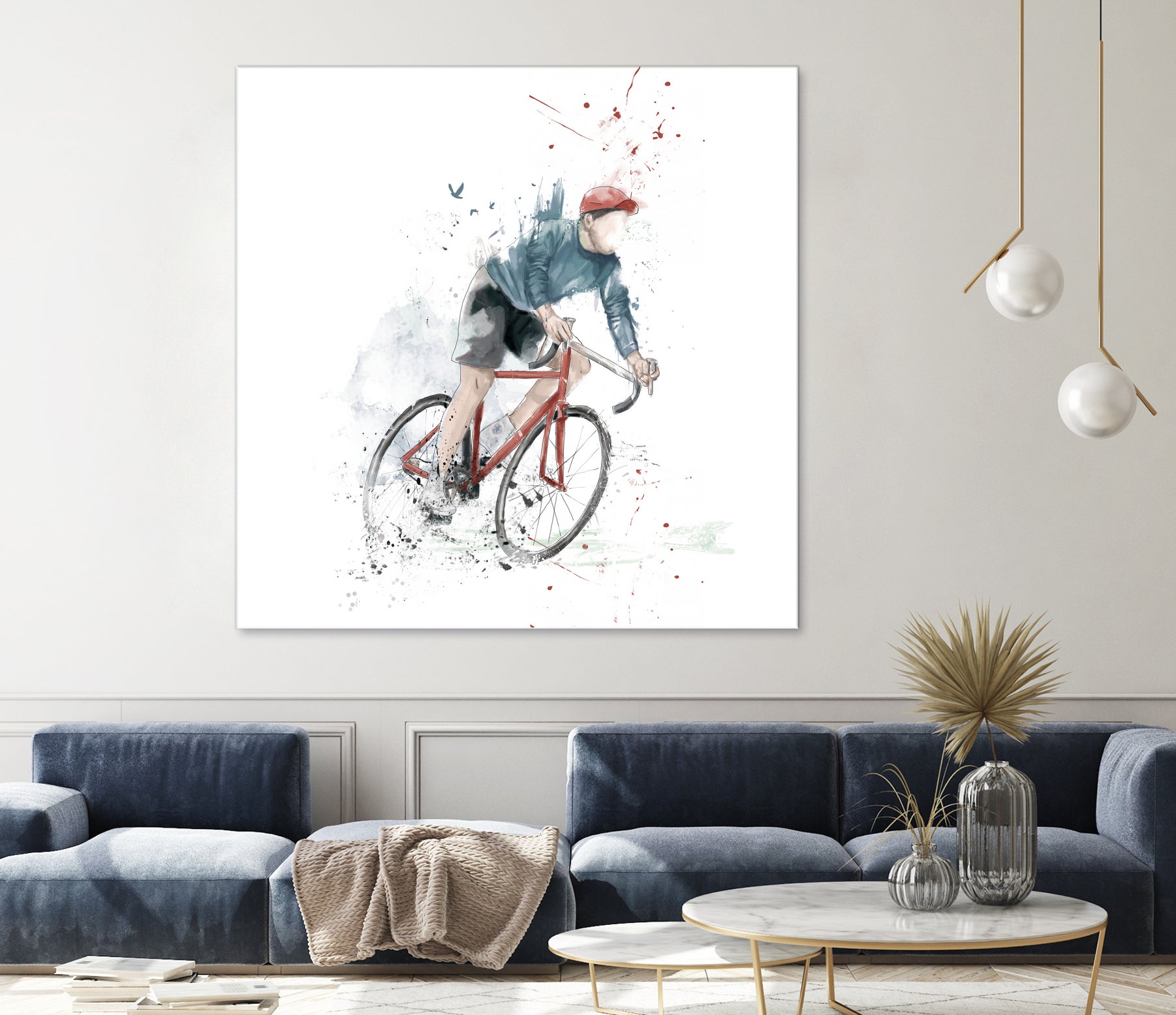 I want to ride my bicycle by Solti Balázs on GIANT ART - white mixed media