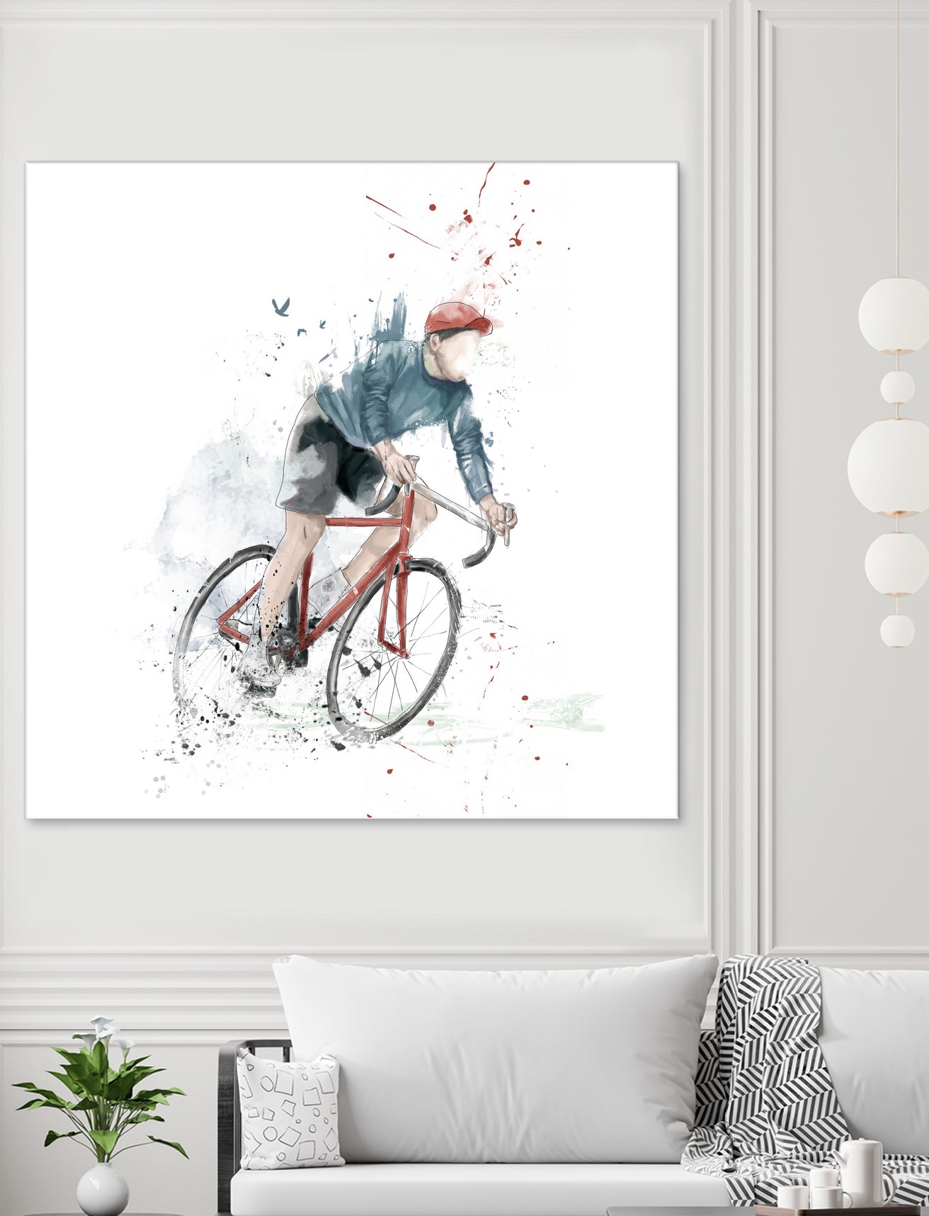 I want to ride my bicycle by Solti Balázs on GIANT ART - white mixed media