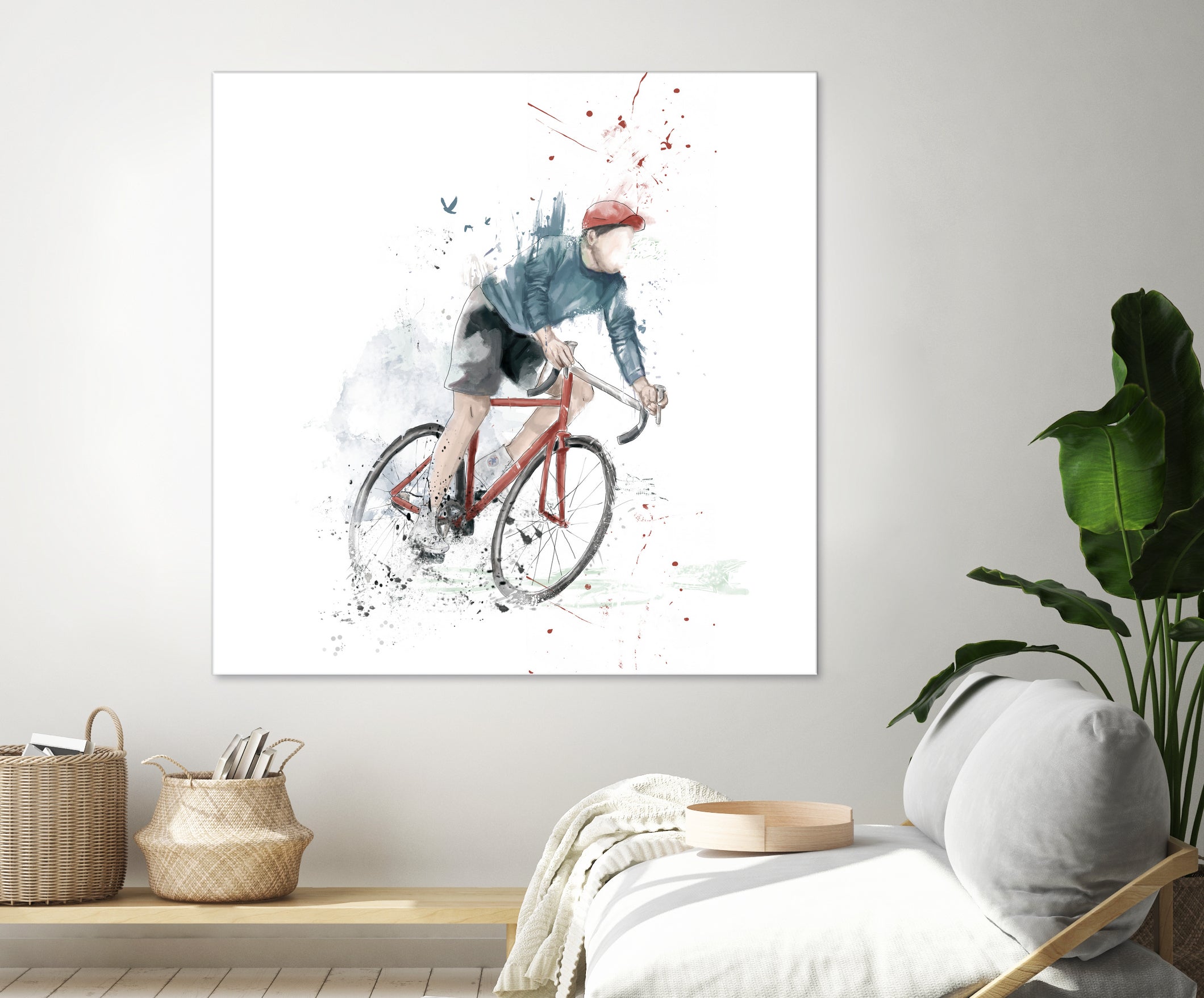 I want to ride my bicycle by Solti Balázs on GIANT ART - white mixed media