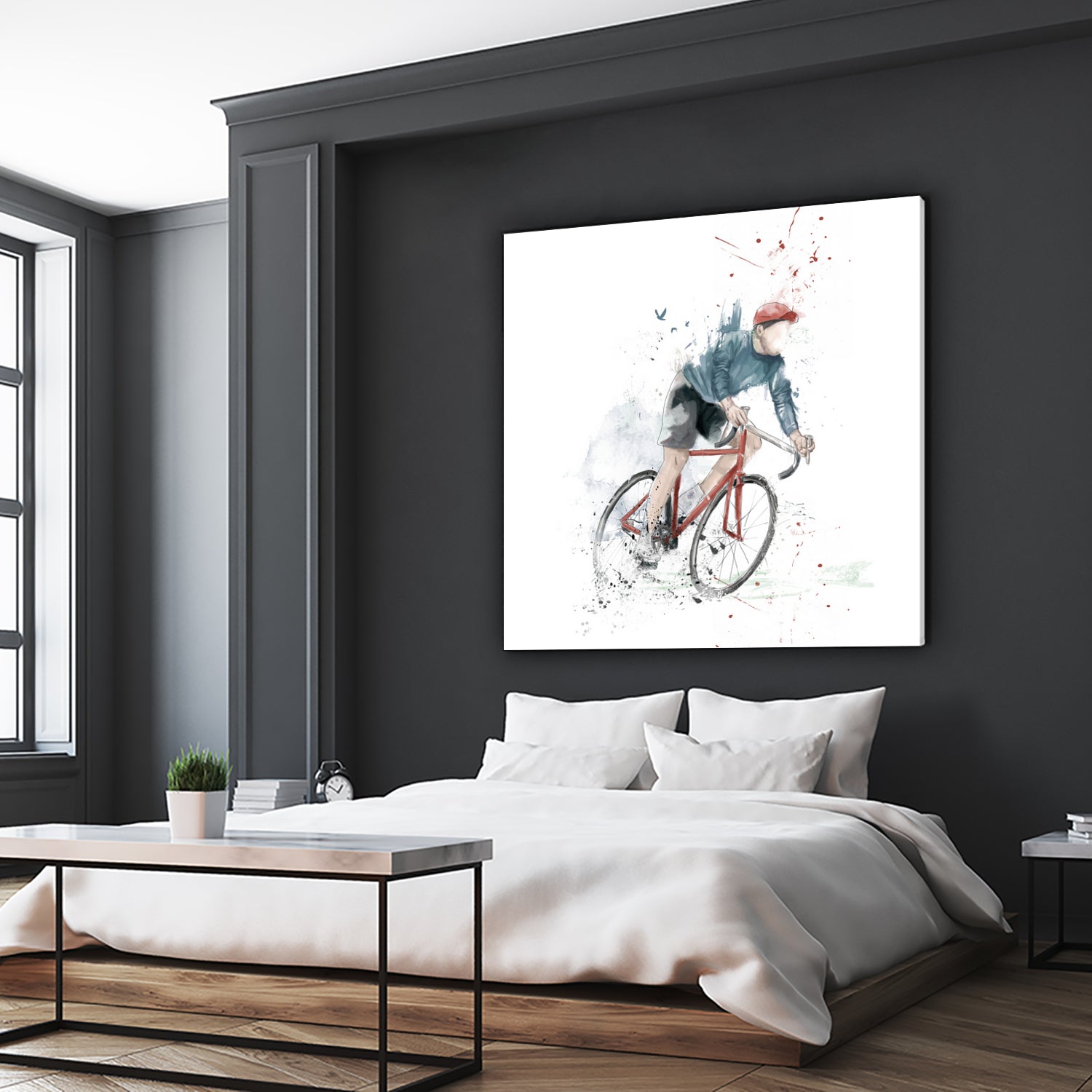 I want to ride my bicycle by Solti Balázs on GIANT ART - white mixed media