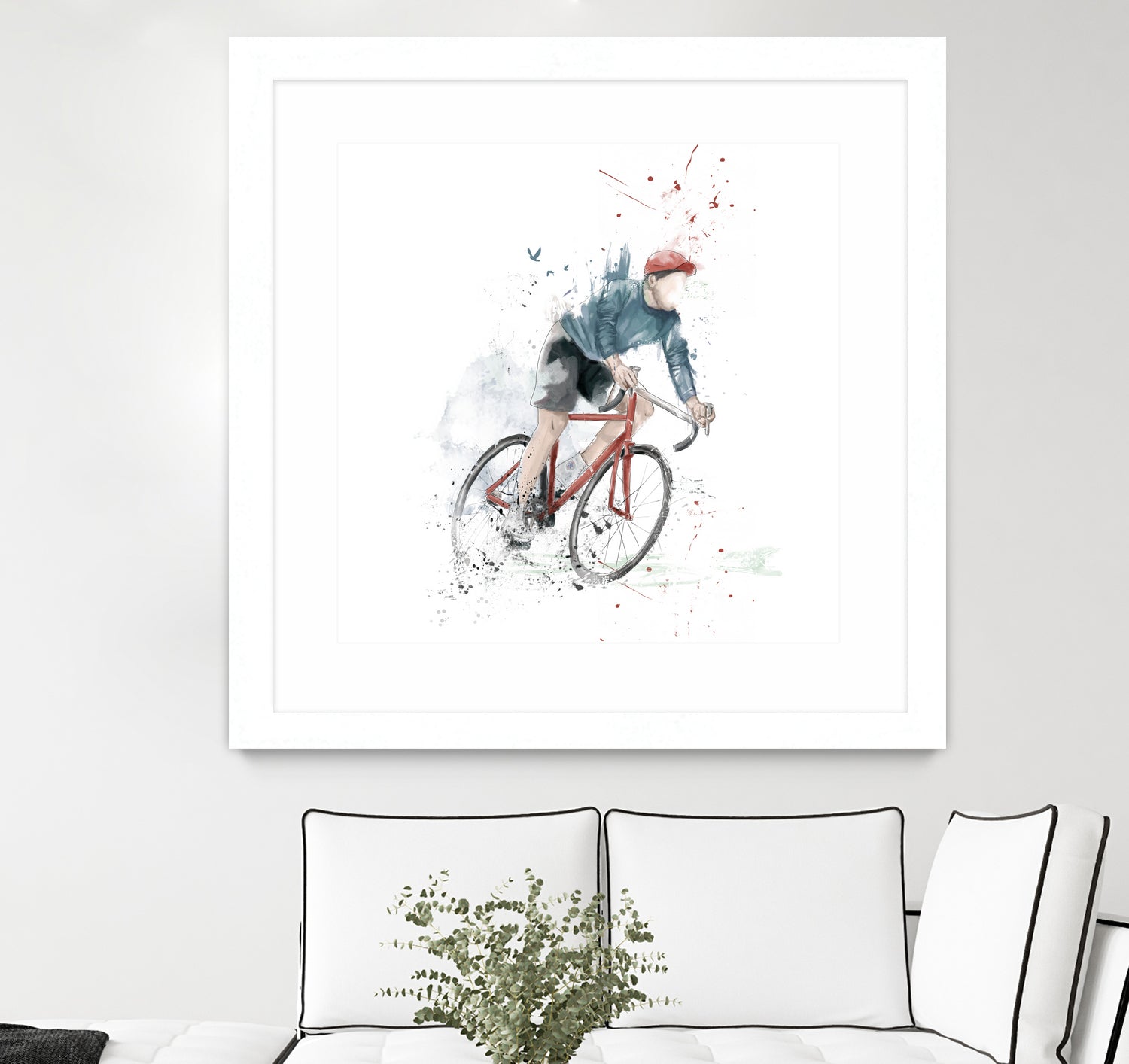 I want to ride my bicycle by Solti Balázs on GIANT ART - white mixed media