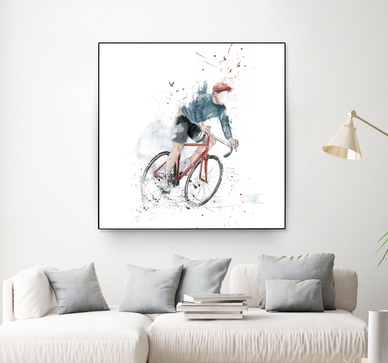 I want to ride my bicycle by Solti Balázs on GIANT ART - white mixed media