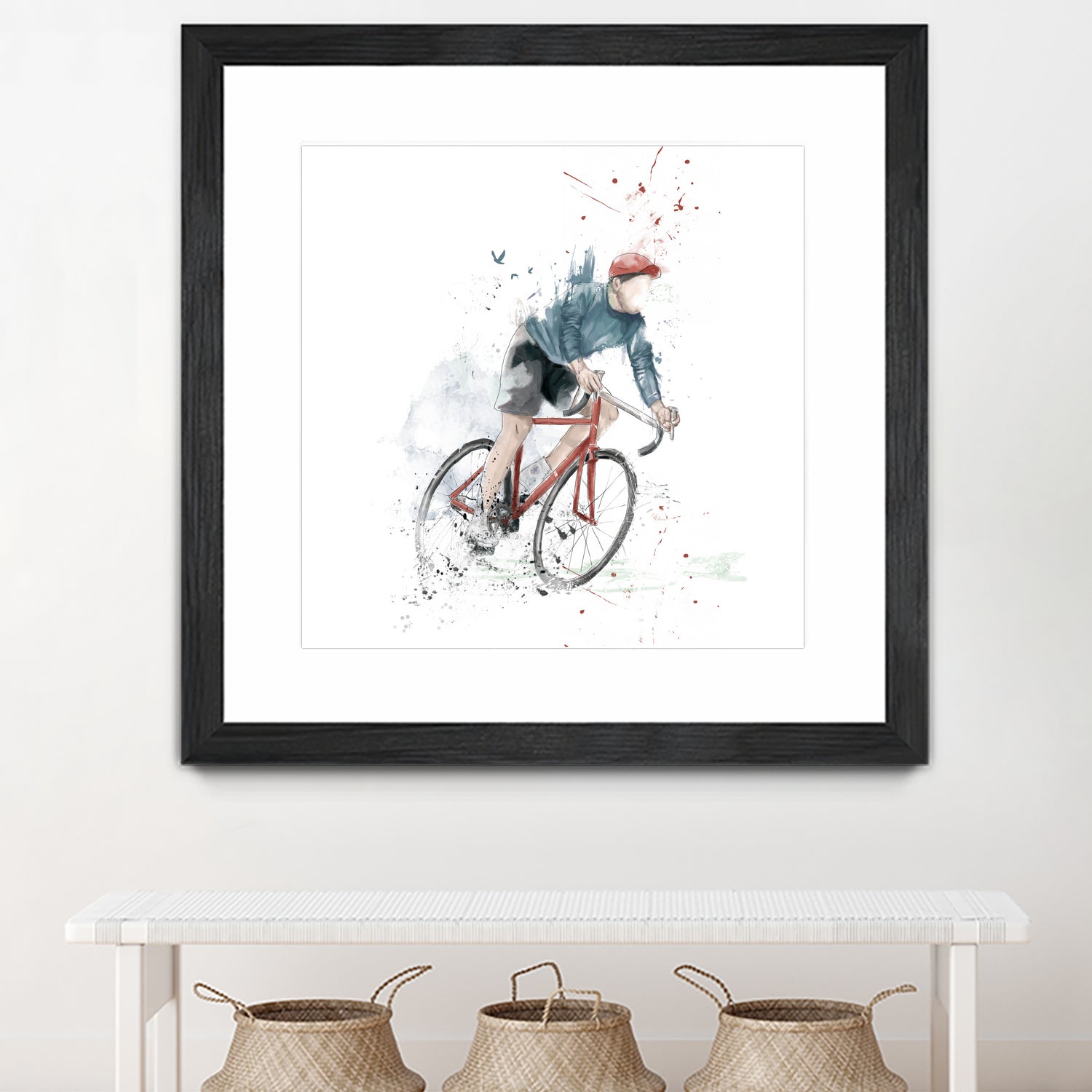 I want to ride my bicycle by Solti Balázs on GIANT ART - white mixed media