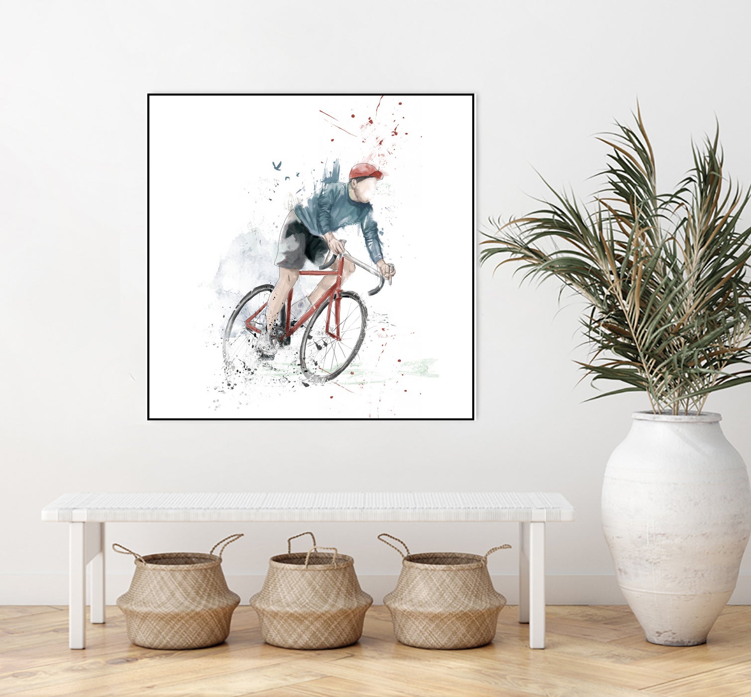 I want to ride my bicycle by Solti Balázs on GIANT ART - white mixed media