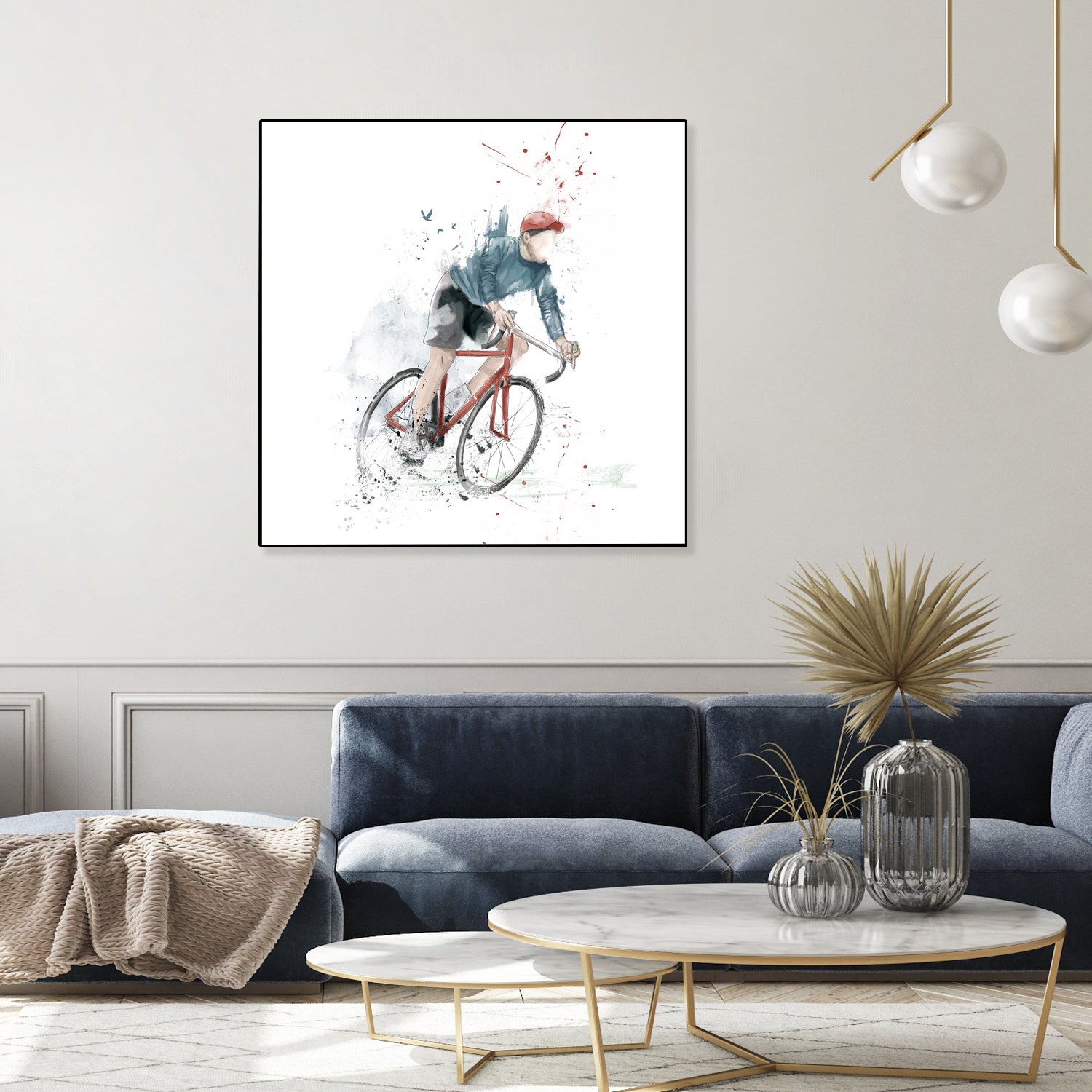 I want to ride my bicycle by Solti Balázs on GIANT ART - white mixed media