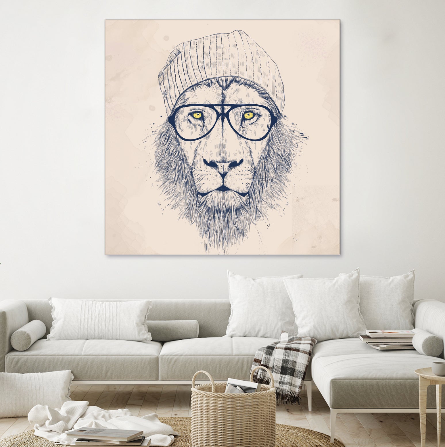 Cool lion by Solti Balázs on GIANT ART - brown digital painting