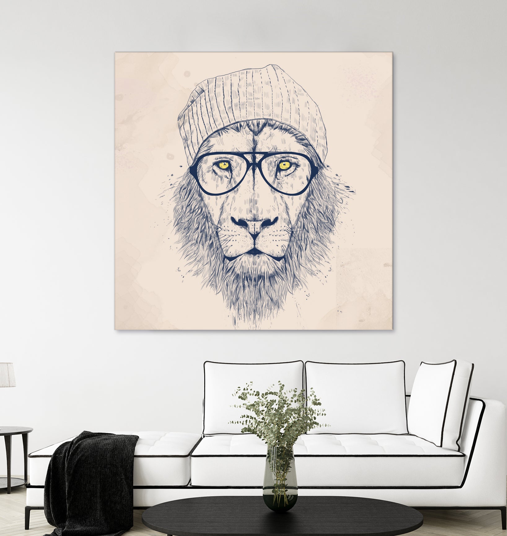 Cool lion by Solti Balázs on GIANT ART - brown digital painting