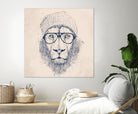 Cool lion by Solti Balázs on GIANT ART - brown digital painting