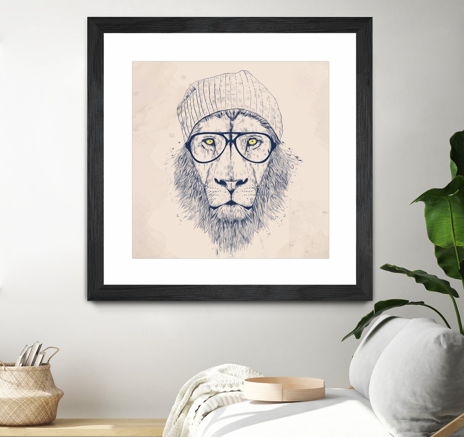 Cool lion by Solti Balázs on GIANT ART - brown digital painting