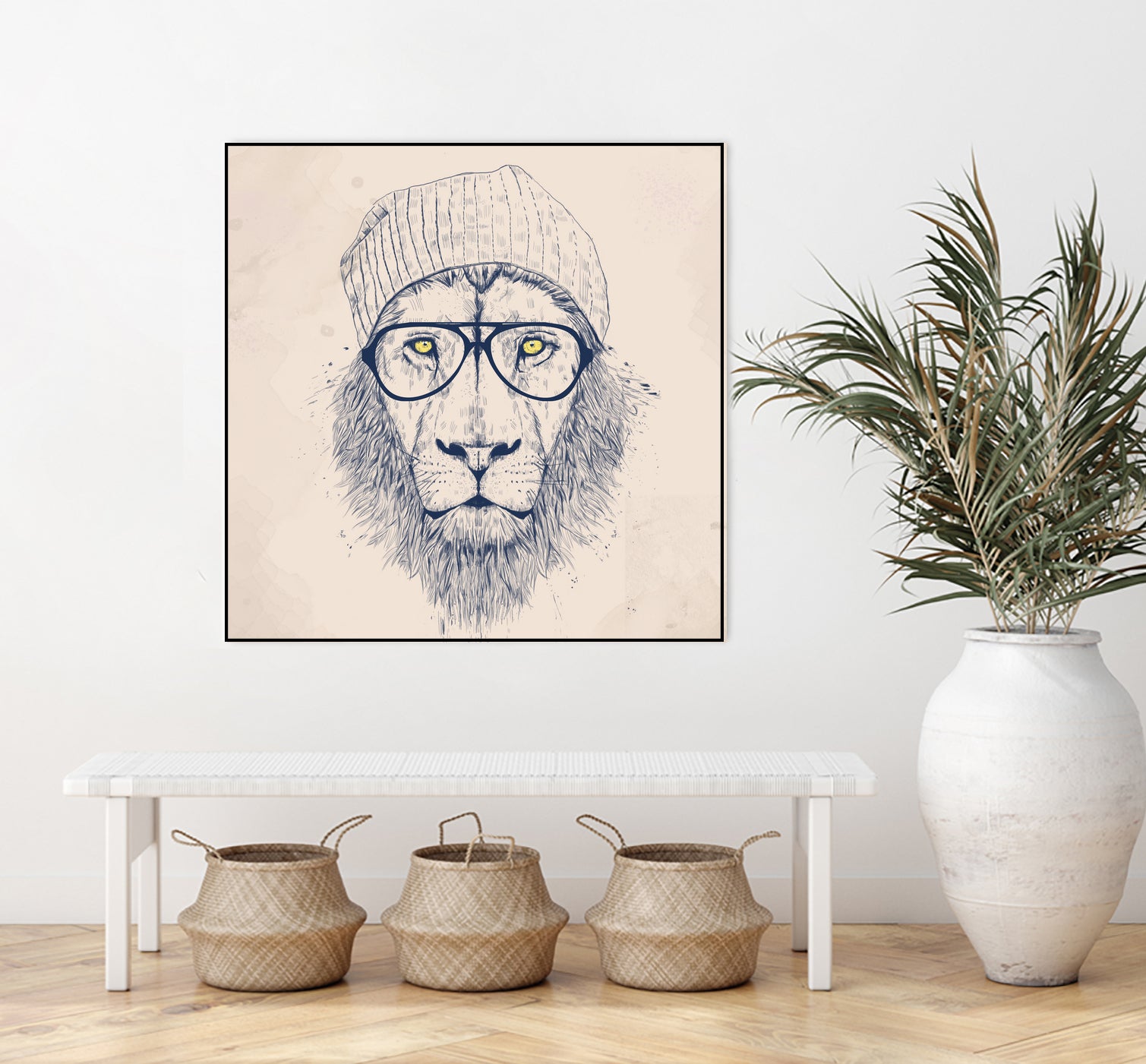 Cool lion by Solti Balázs on GIANT ART - brown digital painting