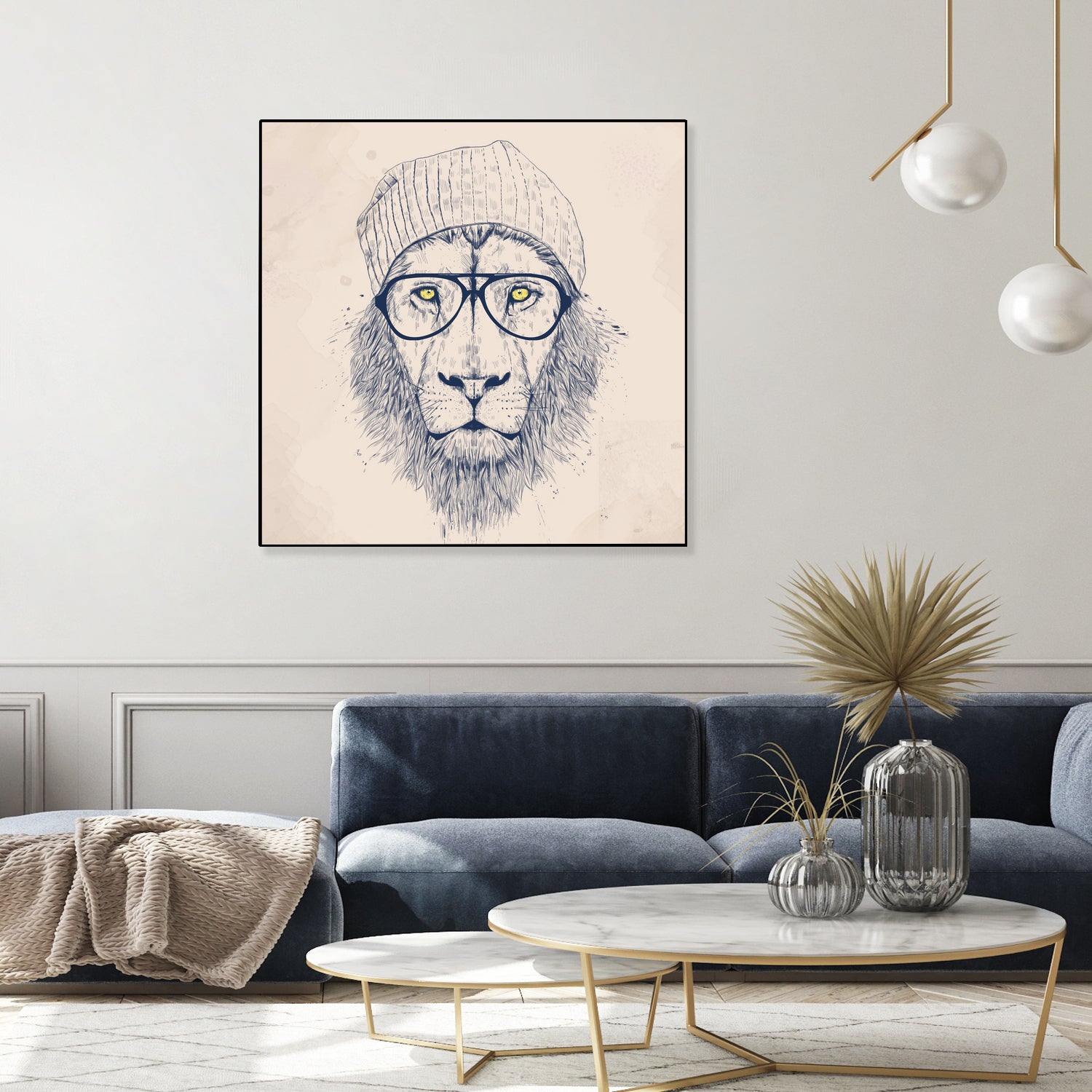 Cool lion by Solti Balázs on GIANT ART - brown digital painting