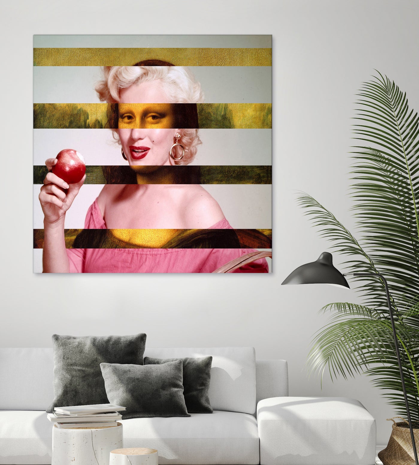 Leonardo's Gioconda + Marylin Monroe by Luigi Tarini on GIANT ART - white photo manipulation