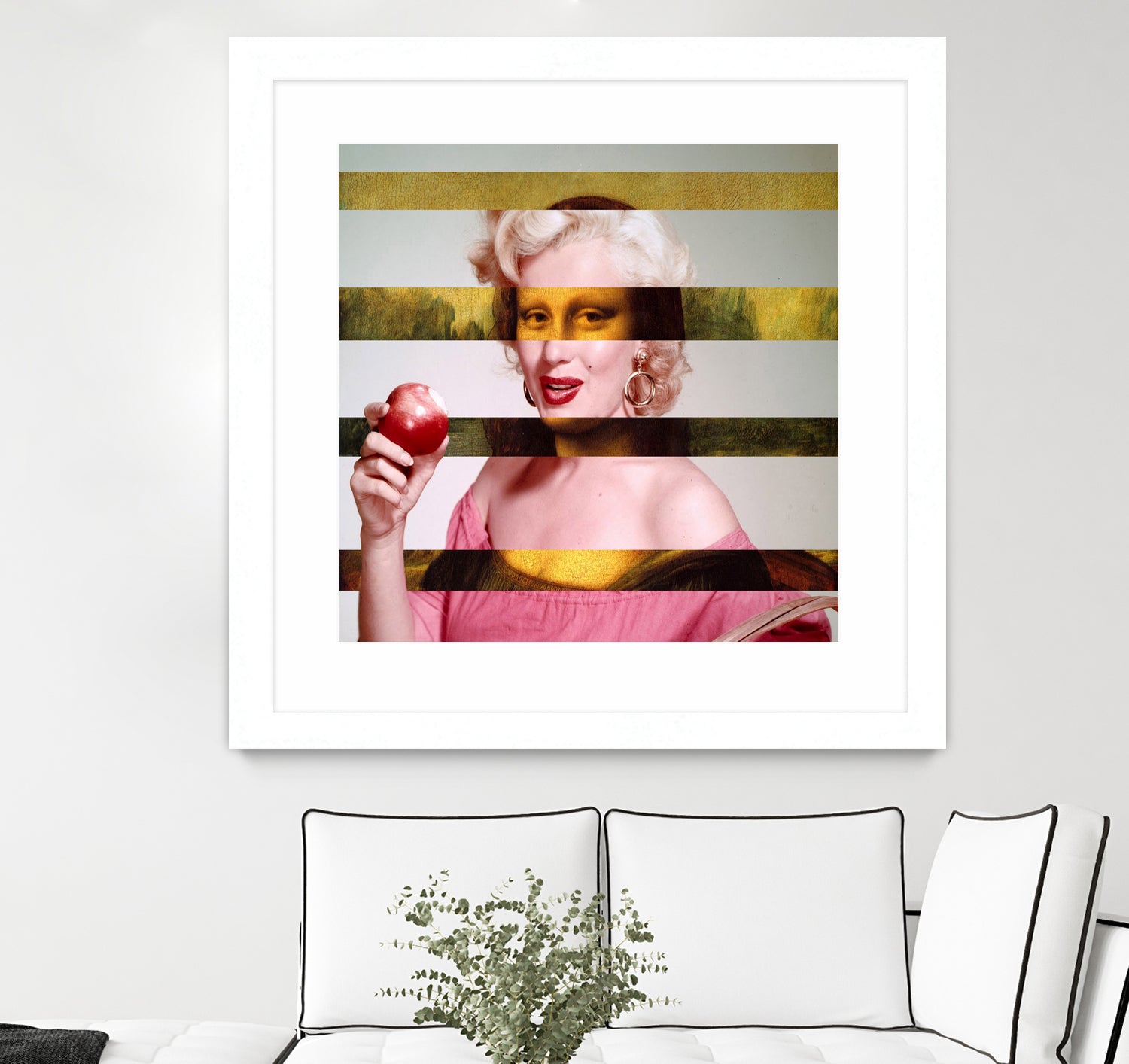 Leonardo's Gioconda + Marylin Monroe by Luigi Tarini on GIANT ART - white photo manipulation