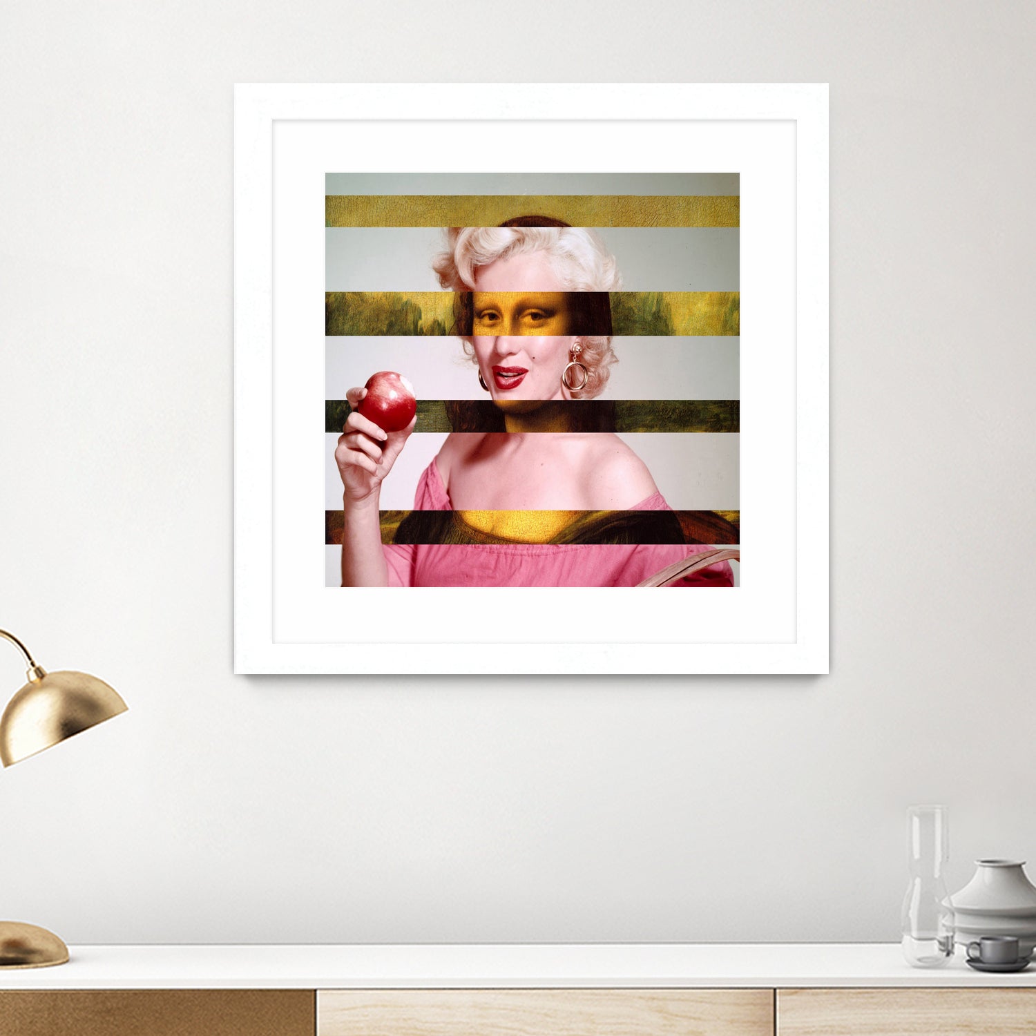 Leonardo's Gioconda + Marylin Monroe by Luigi Tarini on GIANT ART - white photo manipulation