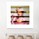 Leonardo's Gioconda + Marylin Monroe by Luigi Tarini on GIANT ART - white photo manipulation