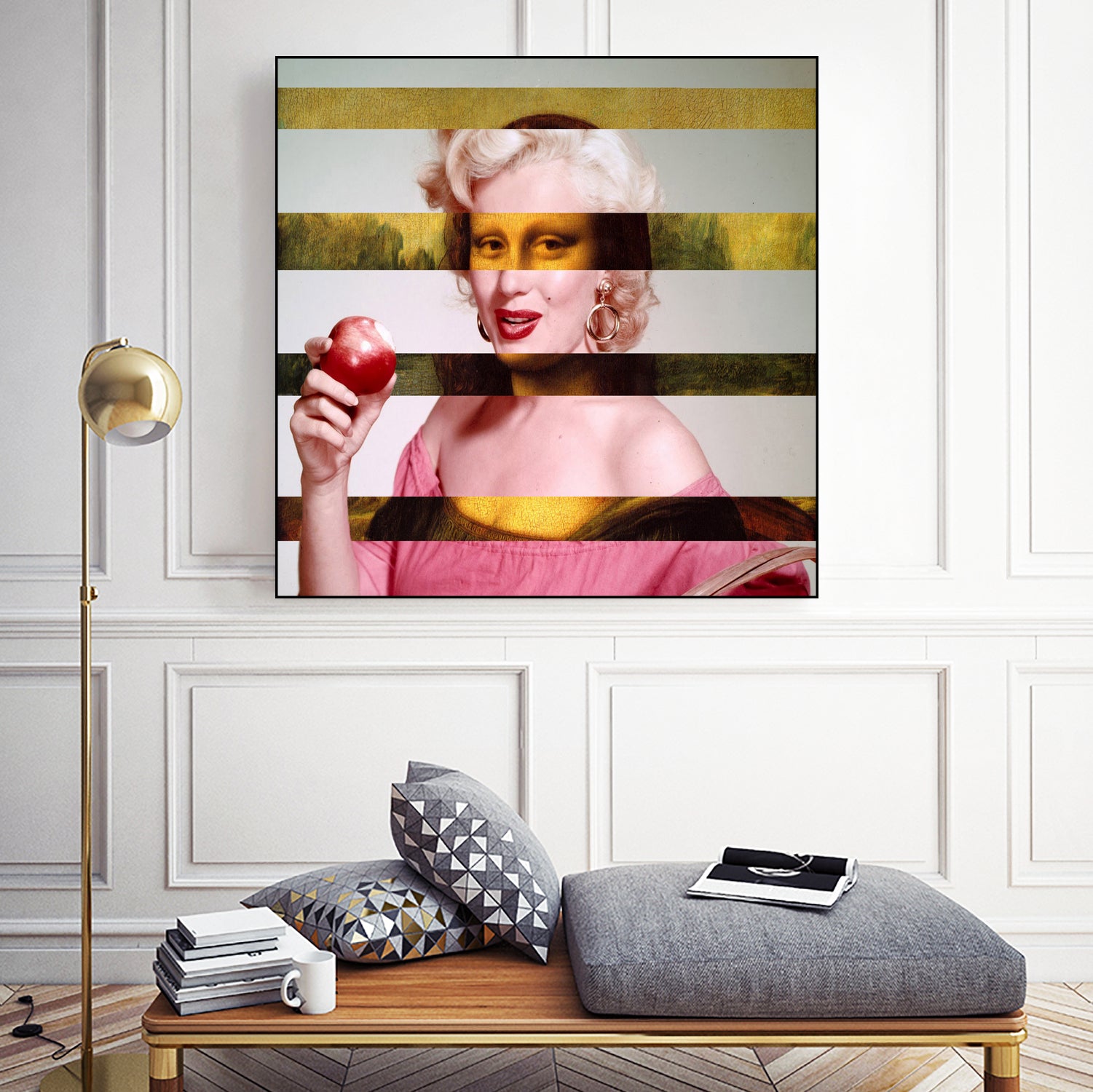 Leonardo's Gioconda + Marylin Monroe by Luigi Tarini on GIANT ART - white photo manipulation