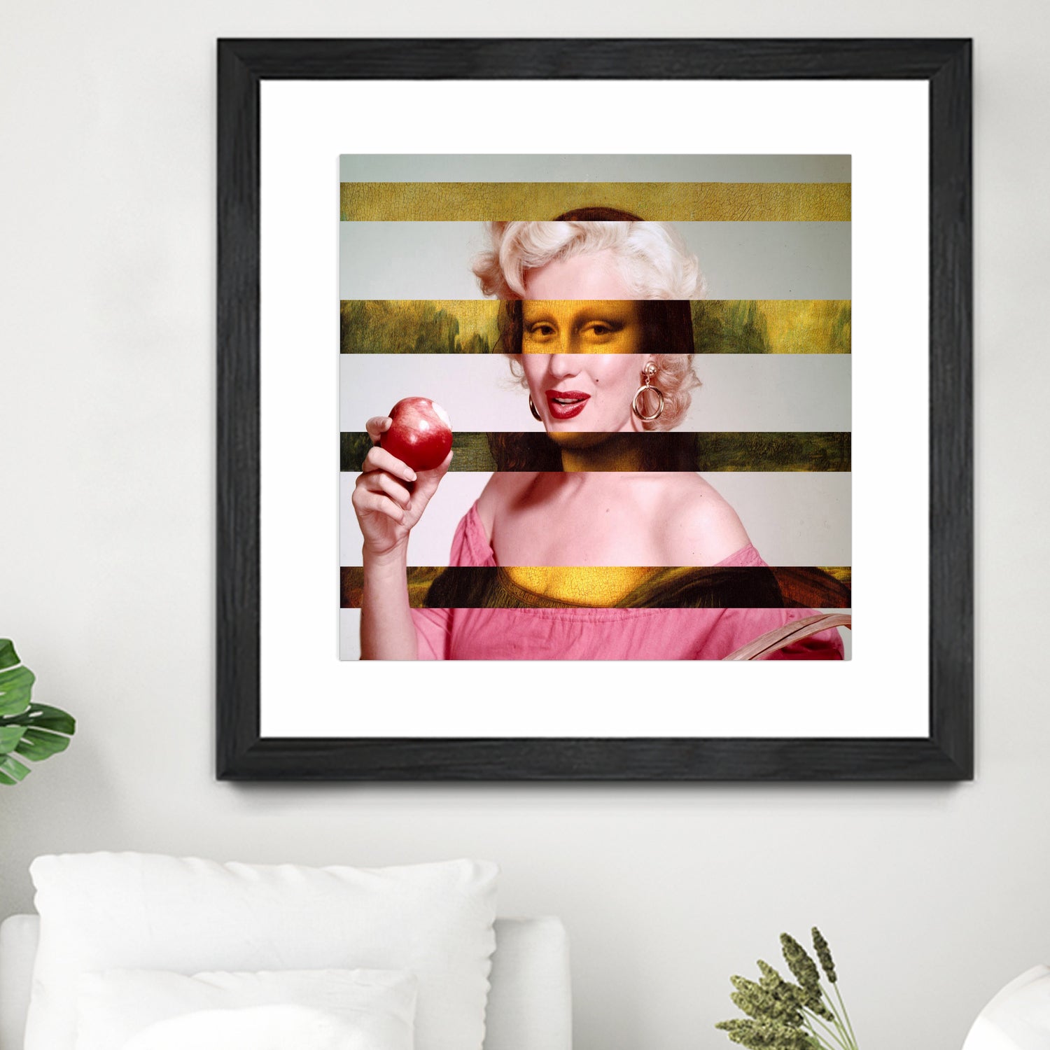 Leonardo's Gioconda + Marylin Monroe by Luigi Tarini on GIANT ART - white photo manipulation