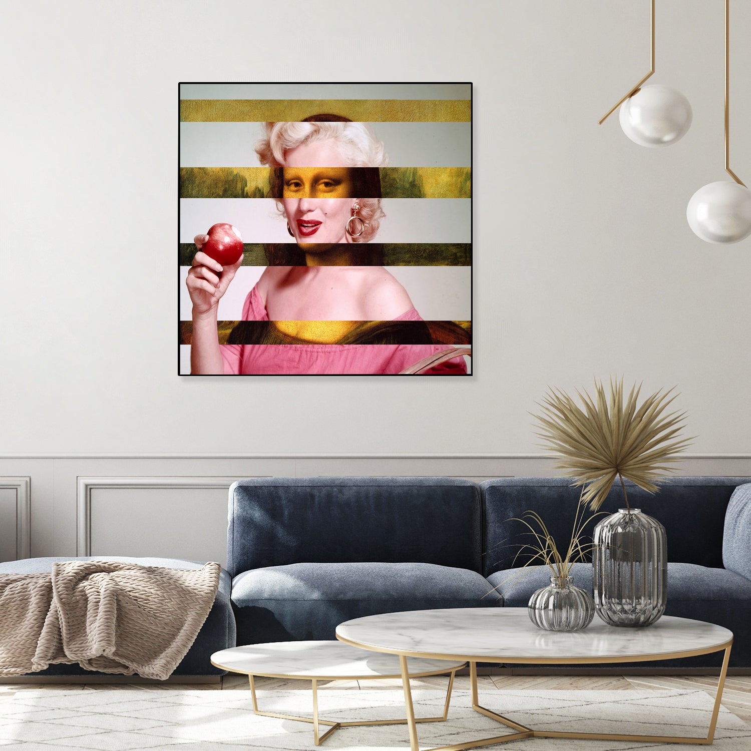 Leonardo's Gioconda + Marylin Monroe by Luigi Tarini on GIANT ART - white photo manipulation