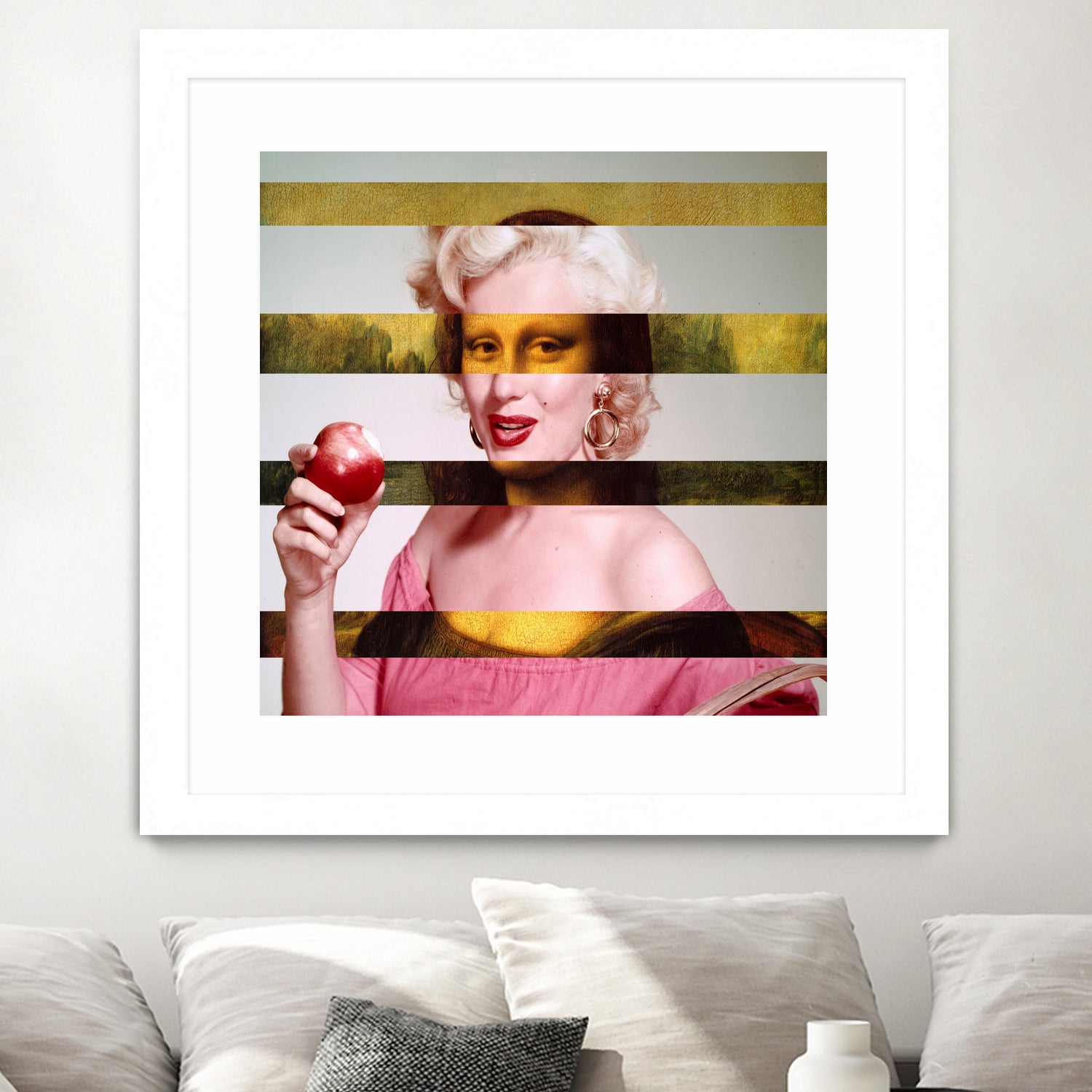 Leonardo's Gioconda + Marylin Monroe by Luigi Tarini on GIANT ART - white photo manipulation