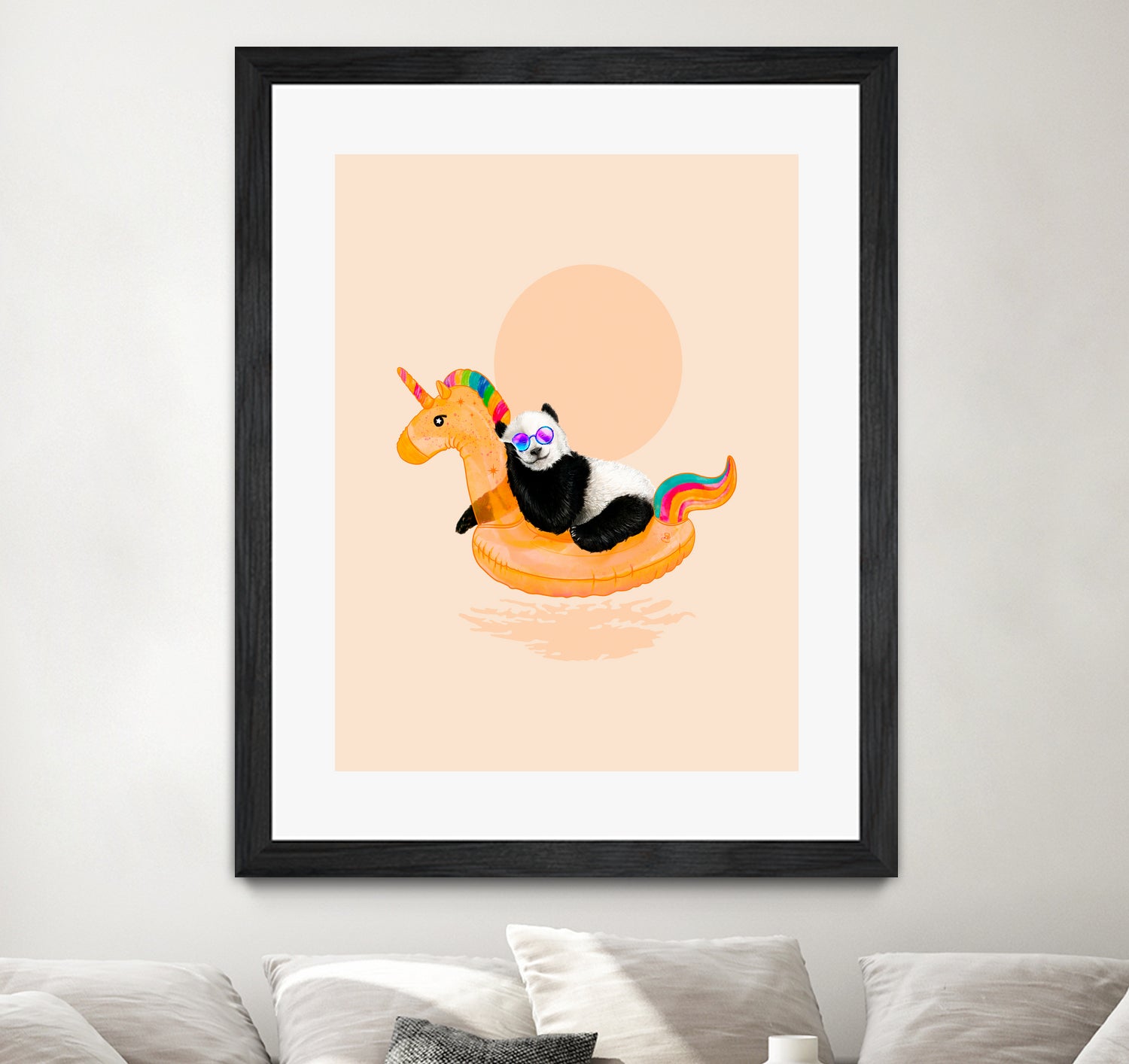 Chillin, Unicorn Panda by 38 Sunsets on GIANT ART - black character design